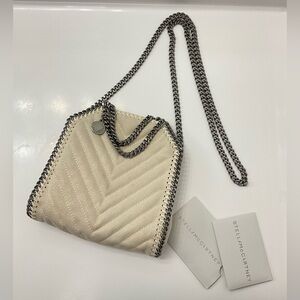 STELLA MCCARTNEY Tiny Quilted Eco Shaggy Deer Tote Bag
